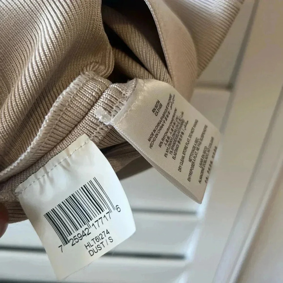 HERVÉ LÉGER NEW Halter Bandage Dress Beige Body Con - Picture 5 of 5